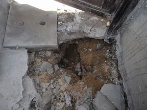 地盤沈下後の隙間