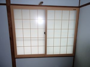 内窓和紙調ガラス